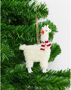 Новогоднее елочное украшение с дизайном лама Christmas Sass & belle