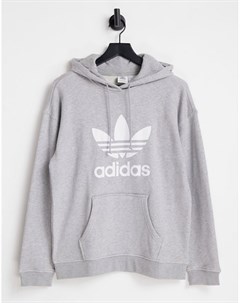 Серый худи с большим логотипом adicolor Adidas originals