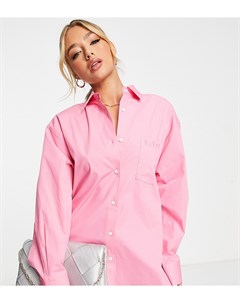 Розовое платье рубашка в стиле oversized Asyou