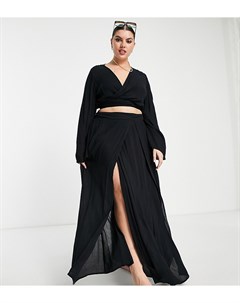 Пляжная юбка парео с двумя разрезами от комплекта ASOS DESIGN Curve Asos curve