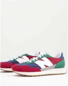 Красно зеленые кроссовки 237 New balance