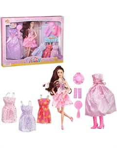 Кукла Atinil На вечеринку В коротком розовом платье 4 платья 28 см WJ 21515 розовое Junfa
