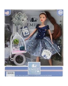 Кукла Emily Синяя серия С подвесными качелями и аксессуарами 30 см WJ 12663 Abtoys