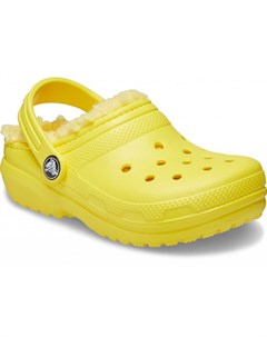 Утепленные сабо детские Kids Classic Lined Clog Lemon Crocs