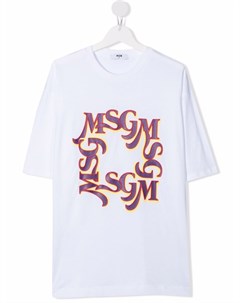 Футболка с логотипом Msgm kids