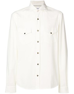 Рубашка с нагрудным карманом Brunello cucinelli