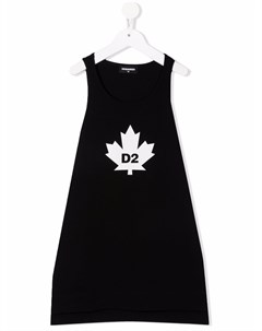 Расклешенное платье с логотипом Dsquared2 kids
