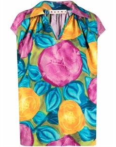 Блузка с короткими рукавами и графичным принтом Marni