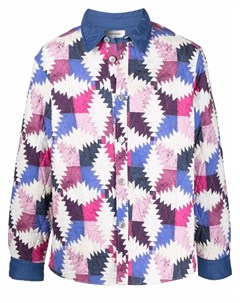 Стеганая куртка рубашка с геометричным принтом Isabel marant