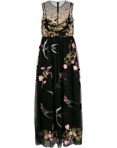 Платье миди из тюля с вышивкой Red valentino