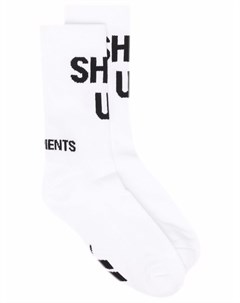 Носки Shut Up вязки интарсия Vetements