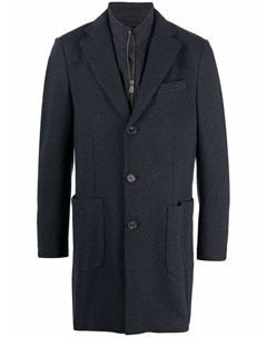 Однобортное пальто с накладными карманами Corneliani