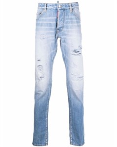 Прямые джинсы с эффектом потертости Dsquared2
