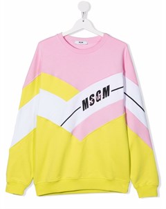 Толстовка в стиле колор блок с логотипом Msgm kids