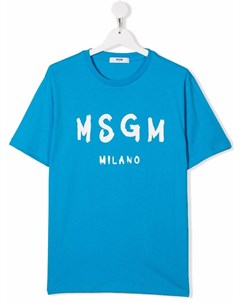 Футболка с логотипом Msgm kids