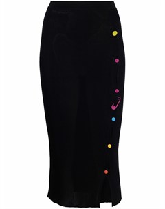 Юбка миди с декором Safety Pin Versace