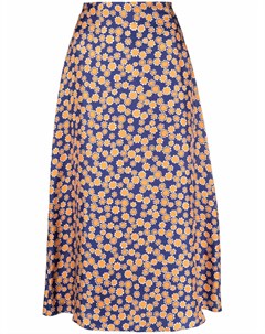 Шелковая юбка миди с цветочным принтом Aspesi