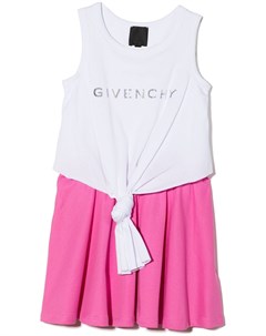 Многослойное платье с логотипом Givenchy kids
