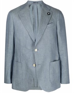 Однобортный пиджак с узором шеврон Lardini