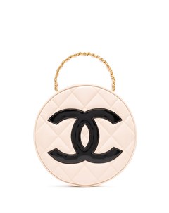 Стеганая сумка 1980 1990 х годов с логотипом CC Chanel pre-owned