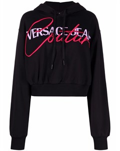 Худи с кулиской и вышитым логотипом Versace jeans couture