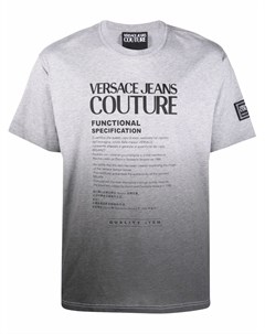 Футболка с логотипом и эффектом градиента Versace jeans couture