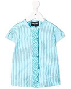 Рубашка с короткими рукавами и оборками Emporio armani kids