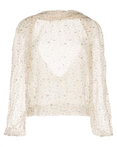Полупрозрачная блузка с геометричным узором 2010 х годов Louis vuitton