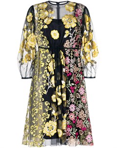 Платье миди из тюля с цветочной вышивкой Biyan