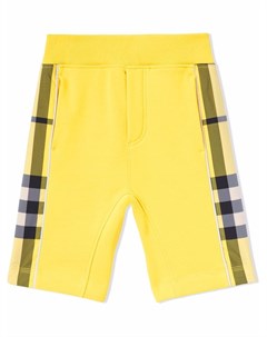 Спортивные шорты со вставками в клетку Burberry kids