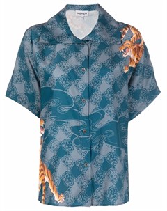 Шелковая рубашка с принтом Kenzo