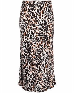 Расклешенная юбка миди с леопардовым принтом Calvin klein