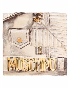 Шелковый платок с принтом Biker Moschino