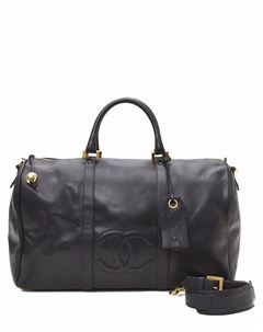 Дорожная сумка с тисненым логотипом CC Chanel pre-owned
