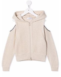 Кардиган с капюшоном Brunello cucinelli kids