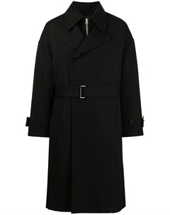 Длинное шерстяное пальто с поясом Songzio