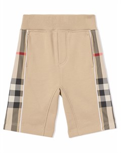 Спортивные шорты с клетчатыми вставками Burberry kids