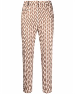 Укороченные брюки с геометричным принтом Peserico