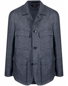 Однобортный пиджак с карманами Ermenegildo zegna