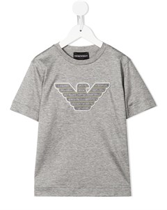 Футболка с нашивкой логотипом Emporio armani kids