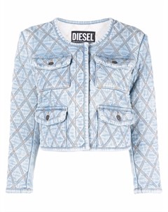 Укороченная джинсовая куртка с узором аргайл Diesel