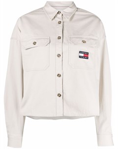 Куртка рубашка с нашивкой логотипом Tommy jeans