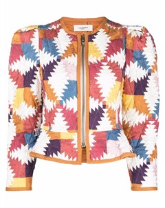 Стеганая куртка с геометричным принтом Isabel marant etoile
