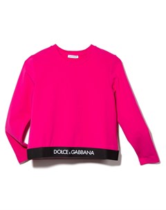 Топ с длинными рукавами и логотипом Dolce & gabbana kids