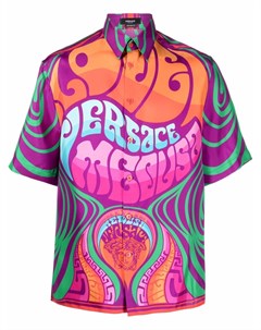 Шелковая рубашка с принтом Medusa Music Versace