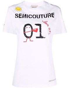 Футболка с логотипом Semicouture