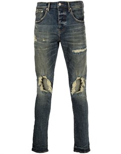 Узкие джинсы P002 с прорезями Purple brand