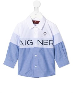 Рубашка в стиле колор блок с логотипом Aigner kids