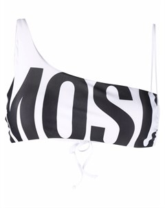 Лиф бикини асимметричного кроя с логотипом Moschino