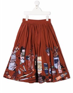 Расклешенная юбка с графичным принтом Molo